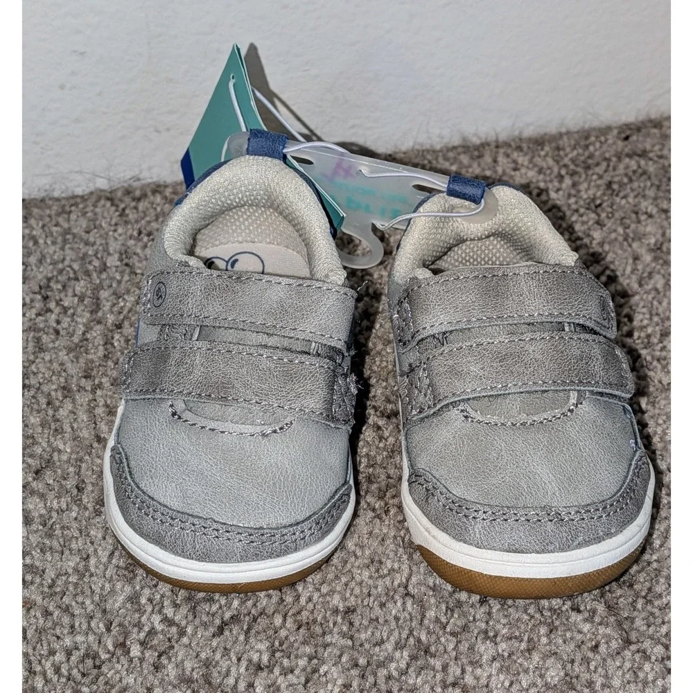 Stride Rite Surprize Gray Sneakers Machine Washable Memory Foam Size 3M‎ NEW
